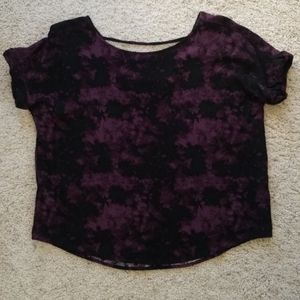 EUC Rock&Republic purple and black tee